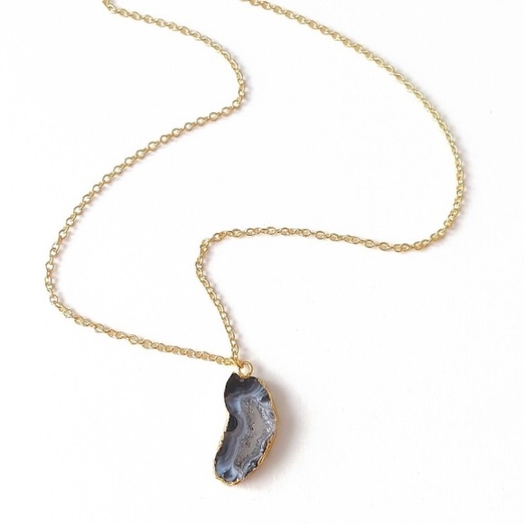 SOLD! Gold Plated Druzy Sliced Geode - Picture 5 of 5